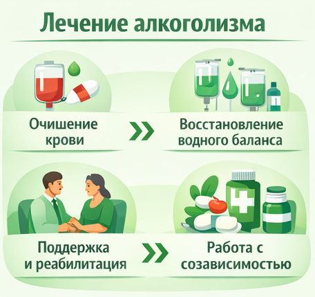 лечение алкоголизма в Ишиме этапы